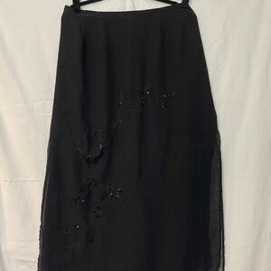 Black Formal Beaded Skirt